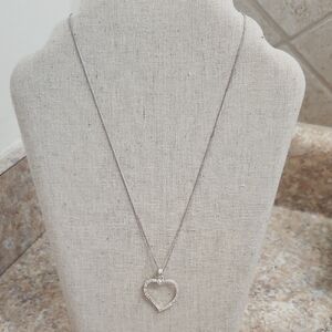 Elegant Silver Heart Pendant Necklace